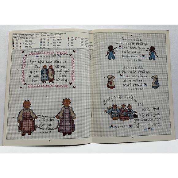 VTG Leisure Arts Cross Stitch Design Book-Short Spiritual Inspirational Quotes - Picture 3 of 3